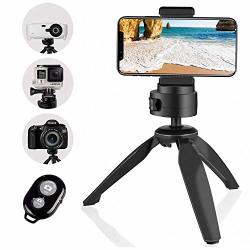 Heavy Duty Tripod Ubeesize Phone Camera Tabletop MINI Tripod Cell Phone Clip Holder Compatible With Iphone Smartphones Gopro Webcams Compact Cameras Dslrs