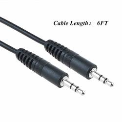 Sllea 6FT Black Premium 3.5MM Audio Cable Cord For Jbl Go Flip 2 3 4 Voyager Pulse 2 Portable Speaker