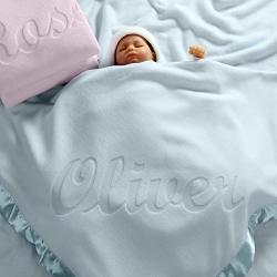Custom Catch Personalized Baby Blanket For Boys - Blue