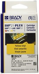 Brady M21-250-595-WT Cartridge 0.25 W X 21 L B595 Vinyl Indoor/Outdoor Material Black on White 