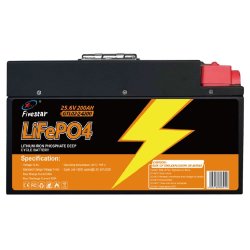 Fivestar 25.6V 200AH 4.92KWH Lithium Battery - LIFEPO4