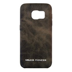 Young Pioneer Pu Leather Back Cover For Samsung S7 Edge - Brown