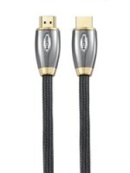 Electrolux Crystal Clarity 4K Uhd Gold Plated HDMI Cable Solid Copper & Oxygen Free 3M Black & Silver