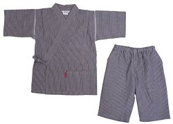 Watanosato Stripes Of Gray Jinbei Made In Kurume Japan Baby-boys Size Kimono-style 150 Gray