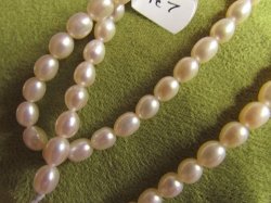 Quality White Freshwater Rice Pearls. 5.5 Mm . 40 Cm Long String