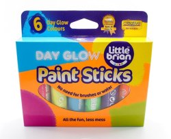 Little Brian Paint Sticks Day Glow 6 Assorted