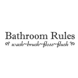 Bathroom Rules Wall Decal Sticker