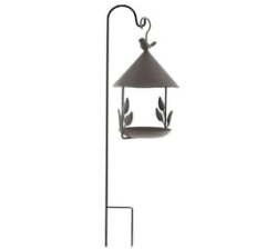 Gardena Garden Decor Shepherd Hook With Hanging Style Bird House Feeder Set Of 2