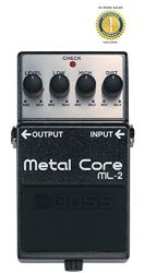 Boss ML-2 Metal Core Distortion Pedal With 1 Year Free Extended Warranty