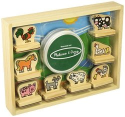 Melissa And Doug My First Wooden Stamp Set - Farm Animals