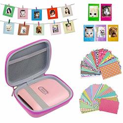 Brappo Hard Travel Case For Fujifilm Instax MINI Link Smartphone Printer Bundle With Album Other Accessories Dusky Pink