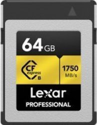 Lexar Cfexpress Professional Gold 64GB Type B Memory Card
