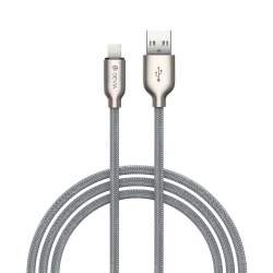 DEVIA 2.1A Fast Zinc Alloy Head Durable Braided Cell Phone Charging Cable - Default Lightning
