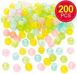 Baker Ross Glow In The Dark Pony Beads Value Pack - Ideal For Jewelry Bracelet Necklace And Keychain-making Kids' Arts And Crafts Gifts And