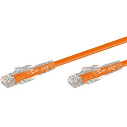 LinkQnet 0.2M RJ45 CAT6 Anti-snag Moulded Pvc Network Flylead Orange