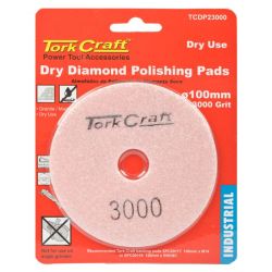 Tork Craft - 100MM Diamond Polishing Pad 3000 Grit Dry Use - 2 Pack
