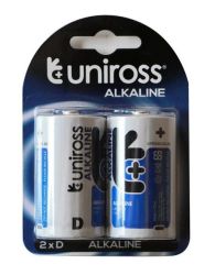 Uniross D Alkaline Batteries