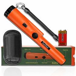 Pinpoint Handheld Metal Detector Pinpointer - Metal Detectors For Adults And Kids Include A 9V Battery And A Belt Holster Orange