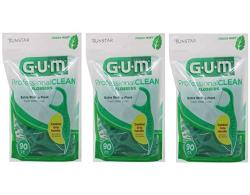 G-u-m Professional Clean Flossers Mint 90 Ea Pack Of 3