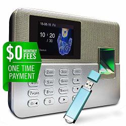 Timedox Silver D Biometric Fingerprint Time Clock For Employees $0 Monthly Fee One Time Payment For The Software Required Arrange In Out Automatically