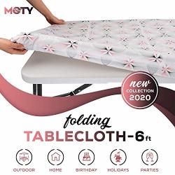Tablecloth For Folding Table -fitted Rectangular Table Cloth For 6 Foot Size 32 X 72 Inch - 180 X 75 Cm Plastic Vinyl Flannel