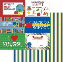 Photo Play Paper School Days Double-sided Cardstock 12"X12"-ELEMENTARY