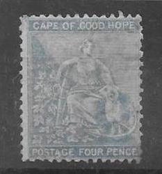 Cape Of Good Hope 1864 4D Pale Blue Very Fine Mint Very Scarce