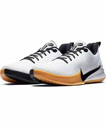 Nike Men's Mamba Focus Basketball Shoes White black gum light Brown 9 D Us
