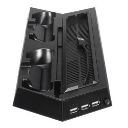 4 In1 Controller Charging Station Vertical Stand Cooler Fan Hub For Ps4 ps4 Slim Sony Playstation 4