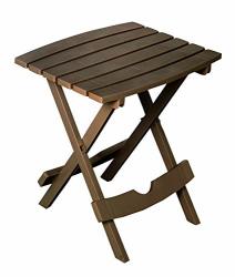 Adams Manufacturing 88500-16-3735 Plastic Quik-fold Side Table Brown Set Of 4 With Exclusive Give-aways