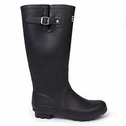 Kangol Women's Tall Rain Boots Black 8