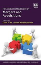 Research Handbook On Mergers And Acquisitions Hardcover