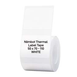 B1 B21 B3S Thermal Label 50X70MM - 110 Labels Per Roll - White