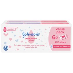 Johnsons Johnson's Baby Gentle All Over Wipes 432S Gentle Protect