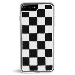 Zero Gravity Case Compatible With Iphone 7 PLUS 8 Plus - Checked Out - Embroidered Checkered - 360 Protection Drop Test Approved