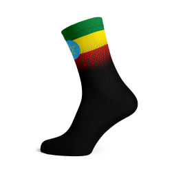 Ethiopia Flag Socks - Small Black