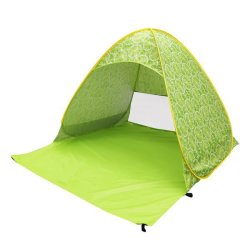 Lime Green Pop-up Beach And Camping Tent - Green