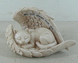 Comfy Hour 5 Cat In Angel Wing Figurine - In Memory Of My Best Friend Bereavement