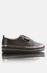 Footwork Ladies Blinky Casual Shoes - Black - Black UK 8
