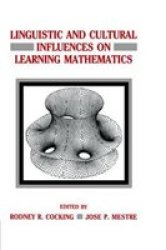 Linguistic and Cultural Influences on Learning Mathematics Psychology of Education and Instruction