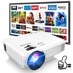 Drj Upgrade 7500LUMENS MINI Projector Outdoor Movie Projector Full HD 1080P Projector Supported Compatible With Tv Stick Video Games HDMI USB Tf Vga Aux