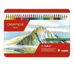 Pablo Artist Coloured Pencil Set 30 Assorted Colours Caran Dache