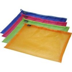 Bantex Zippa Mesh Bag A4 Plain Assorted Colours