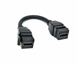 Poyiccot HDMI Keystone Coupler Cable HDMI Keystone Jack Pigtail Cable For Wall Plate Hdtv Roku Tv Stick Chromecast Nintendo Switch Xbox