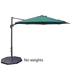 Kmt Le Papillon 10 Ft Cantilever Umbrella Outdoor Offset Patio Umbrella Easy Open Lift 360 Degree Rotation Green Reviews Online Pricecheck