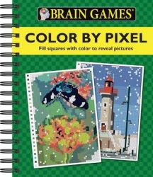 Brain Games Color By Pixel Spiral Bound