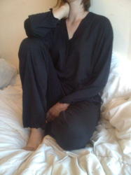 Ladies Long Sleeve Sleepwear - Pajamas. Cotton Knit.