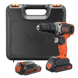Black & Decker 18V Hammer Drill & 2X 1.5AH Batt Kitbox BCD003C2K-QW