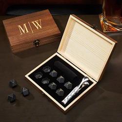 Quinton Engraved Diamond Whiskey Stones Gift Set Personalized Product