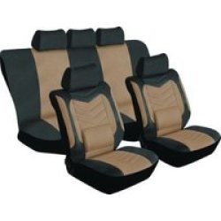 STINGRAY Grandeur Full Car Seat Cover Set 11 Piece Tan